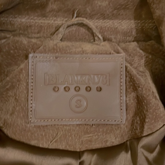 BLANK NYC Tan Suede Moto Jacket Size Small - Picture 5 of 6